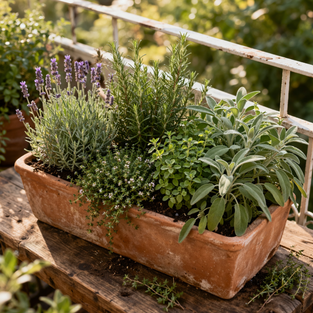 Zeliščni kotiček na balkonu: 3 ideje za zasaditev