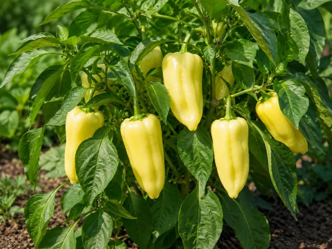Sladka paprika Pusztagold s podolgovatimi rumenimi plodovi