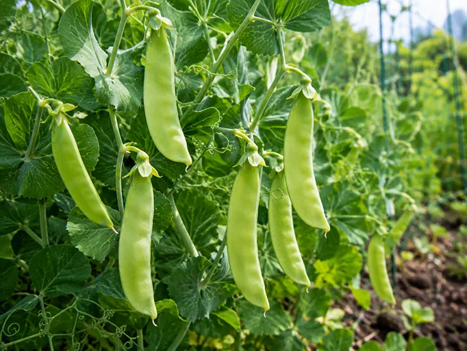 sladkorni grah Ambrosia z zelenimi stroki